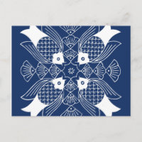 Unterwasserfischdesign mit blauem Hintergrund