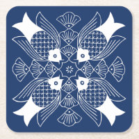 Unterwasserfischdesign mit blauem Hintergrund