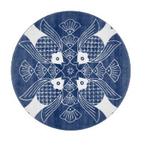 Unterwasserfischdesign mit blauem Hintergrund