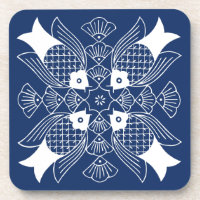 Unterwasserfischdesign mit blauem Hintergrund