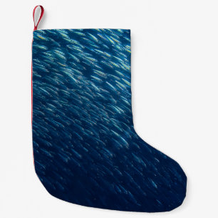 Unterwasserfischschule Abstrakt Kleiner Weihnachtsstrumpf