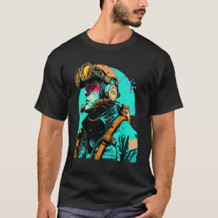 Unterwasserfotograf Pop-Style-Taucher-Vater T-Shirt
