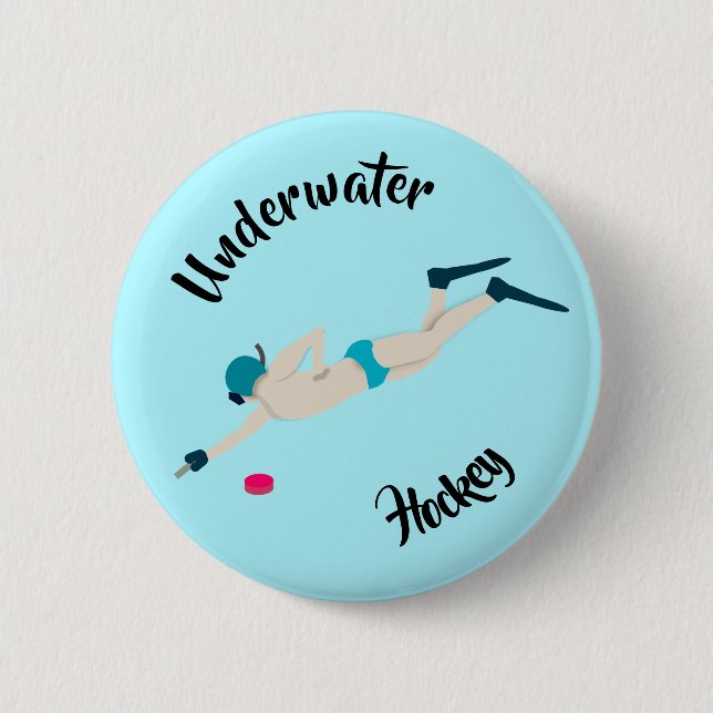 Unterwasserhockey Button (Vorderseite)