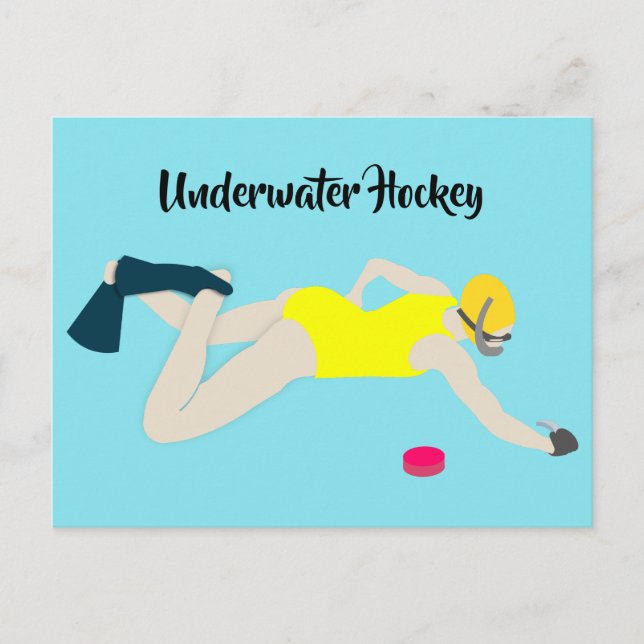 Unterwasserhockey Postkarte (Vorderseite)