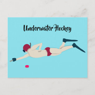 Unterwasserhockey Postkarte