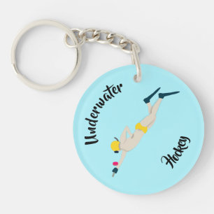 Unterwasserhockey Schlüsselanhänger