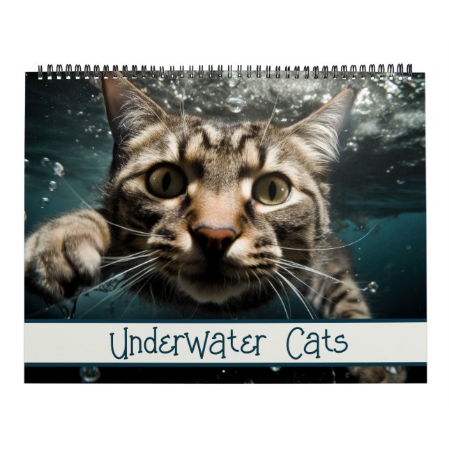 Unterwasserkatzen Witziges Fotografieren Kalender (Titelbild)