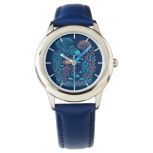 Unterwasserkorallenriff-Szene Armbanduhr