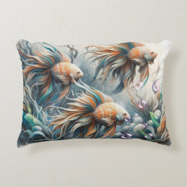 Unterwasserkunst von Fischen & Korallen in Acrylfa Dekokissen