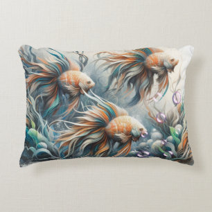 Unterwasserkunst von Fischen & Korallen in Acrylfa Dekokissen