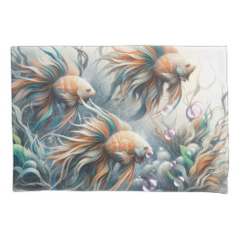 Unterwasserkunst von Fischen & Korallen in Acrylfa Kissenbezug