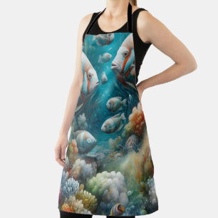 Unterwasserkunst von Fischen & Korallen in Acrylfa Schürze