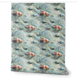 Unterwasserkunst von Fischen & Korallen in Acrylfa Tapete