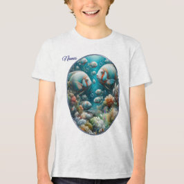 Unterwasserkunst von Fischen & Korallen in Acrylfa Tri-Blend Shirt