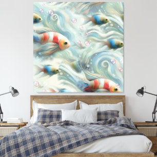 Unterwasserkunst von Fischen & Korallen in Acrylic Leinwanddruck
