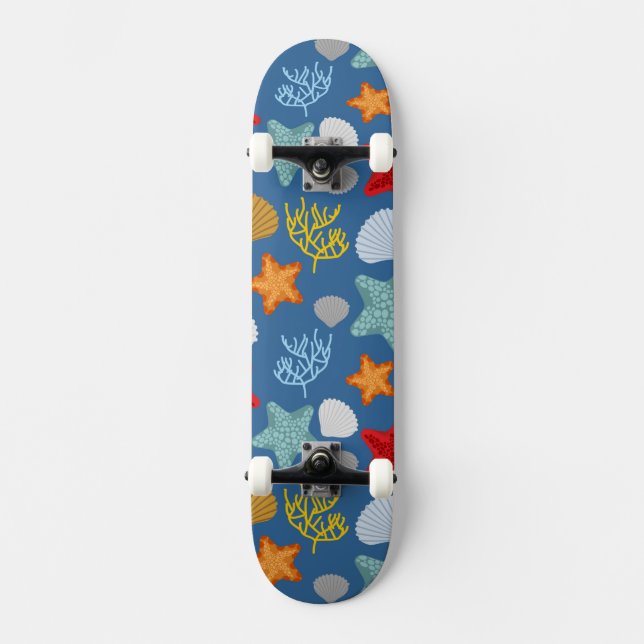 Unterwasserleben-Muster Skateboard (Vorderseite)