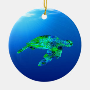 UnterwasserMeeresschildkröte Keramikornament