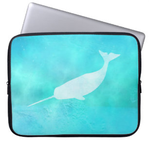 UnterwasserNarwhal Silhouette Laptopschutzhülle