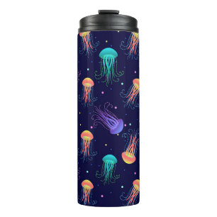 Unterwasserqualle: helles Muster. Thermosbecher
