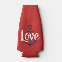 Unterwasserschiff-blaue ANCHOR + LIEBE-Skript | Flaschenkühler