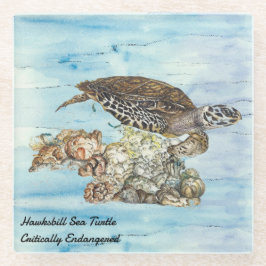 Unterwasserschildkröte Glasuntersetzer