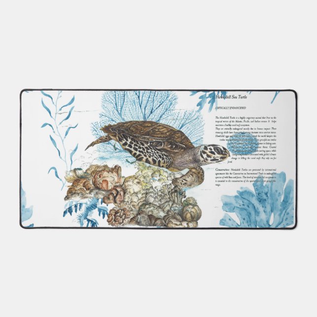 Unterwasserschildkröte Schreibtischunterlage (Vorderseite)