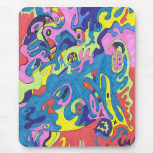 "Unterwasserspielplatz" Abstrakte Kunst Mousepad