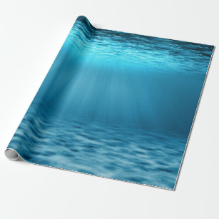 Unterwasserszene des Blauen Ozeans Geschenkpapier