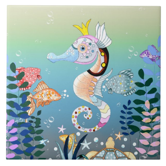 Unterwasserszene, Fliesen (Vorderseite)