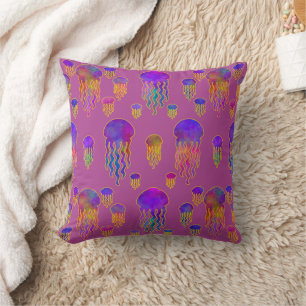 Unterwassertanzen Rainbows Mauve Kissen