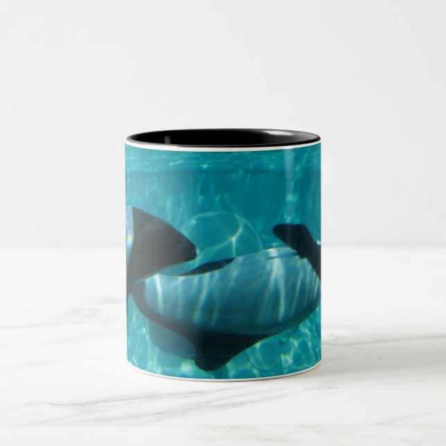 Unterwasserwal-Kaffee-Tasse Zweifarbige Tasse (Mittel)