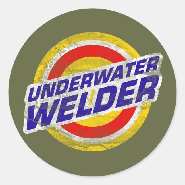 Unterwasserwelier Runder Aufkleber (Vorderseite)