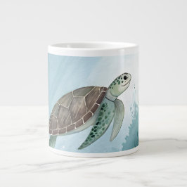 Unterwasserwelt mit Schildkröte Jumbo-Tasse