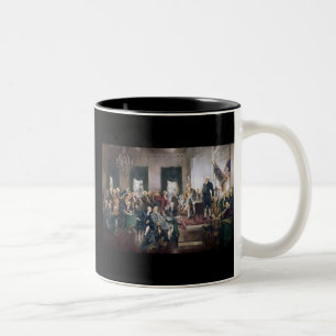 Unterzeichnen der US-Konstitution durch Christy Zweifarbige Tasse