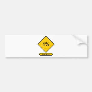 Unterzeichnen Sie mich bis zum 1% Autoaufkleber