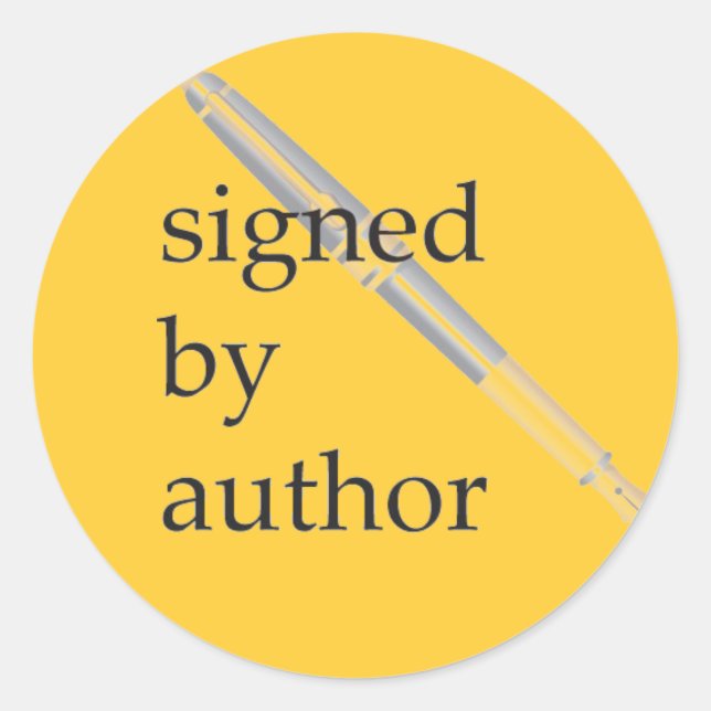 Unterzeichnet durch Autor Aufkleber (Vorderseite)