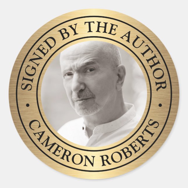 Unterzeichnet durch den Autor benutzerdefinierte F Runder Aufkleber (Vorderseite)