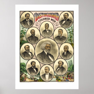 UNTERZEICHNETE AFRIKANISCHE AMERIKANER 1883 POSTER