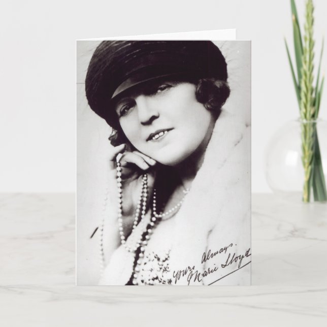 Unterzeichnete Fotografie von Marie Lloyd Karte (Vorderseite)