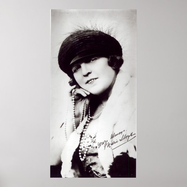 Unterzeichnetes Foto von Marie Lloyd Poster (Vorne)