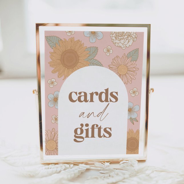 Unterzeichnung der Retro-Wildblume Geburtstagskart Poster (Von Creator hochgeladen)