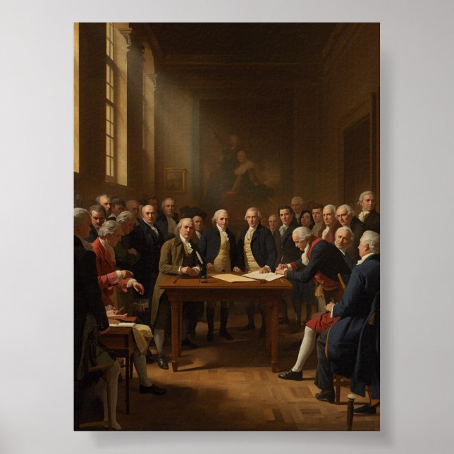 Unterzeichnung der Unabhängigkeitserklärung - 1 Poster (Vorne)