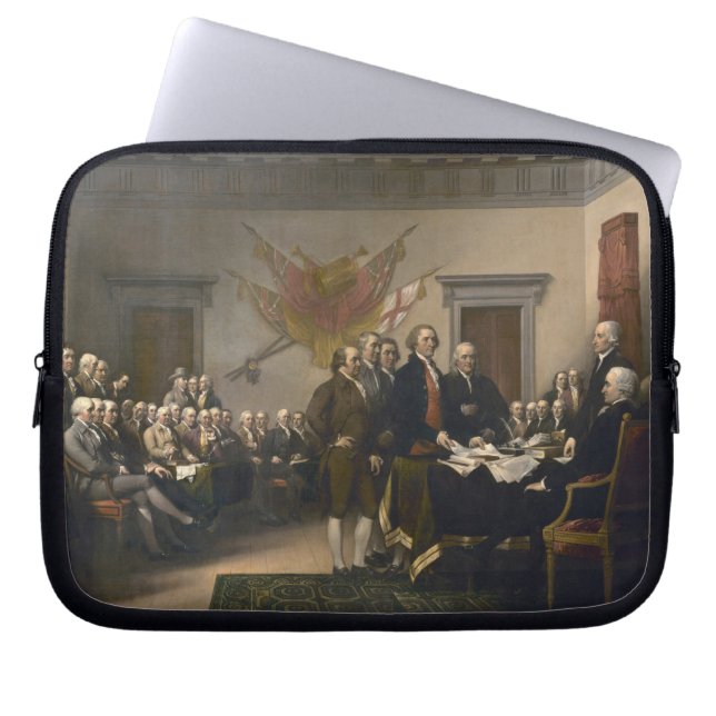 Unterzeichnung der Unabhängigkeitserklärung am 4.  Laptopschutzhülle (Vorderseite)