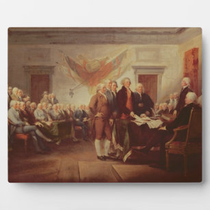 Unterzeichnung der Unabhängigkeitserklärung Fotoplatte