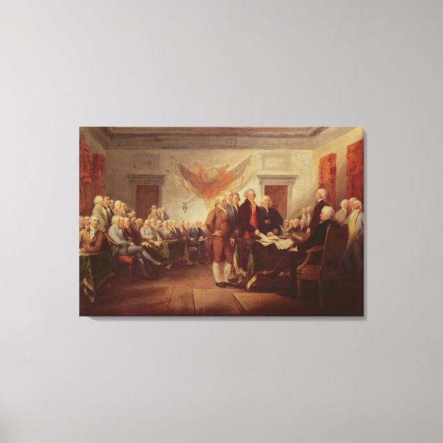 Unterzeichnung der Unabhängigkeitserklärung Leinwanddruck (Vorderseite)