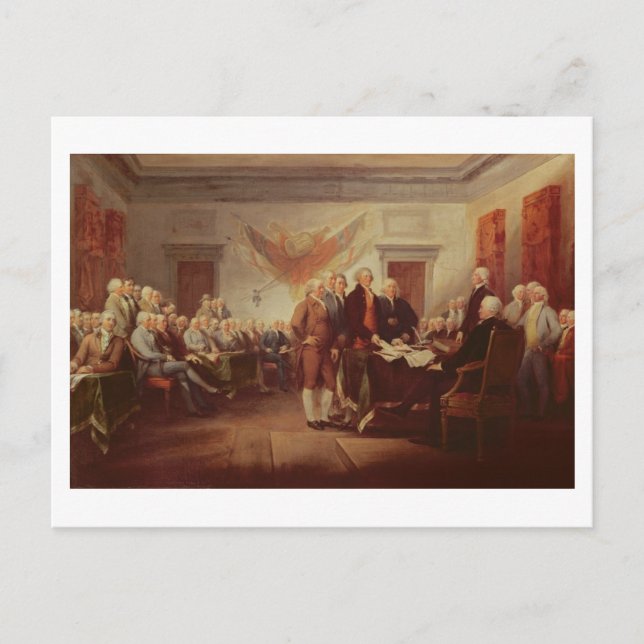 Unterzeichnung der Unabhängigkeitserklärung Postkarte (Vorderseite)