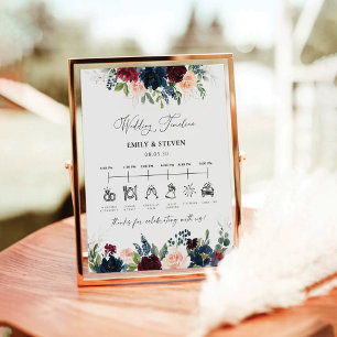 Unterzeichnung der Zeitachse für Hochzeiten in Bur Sockelschild