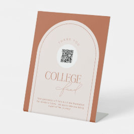 Unterzeichnung des benutzerdefinierten QR-Code-Uni Sockelschild