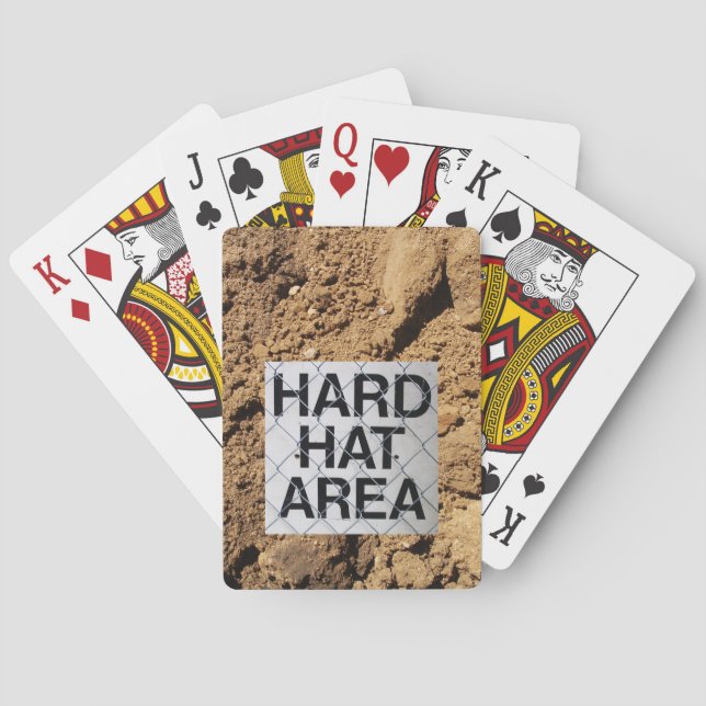 Unterzeichnung des Hard-Hat-Bereichs, Hintergrund  Spielkarten (Rückseite)