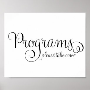Unterzeichnung des Hochzeitsprogramms Poster
